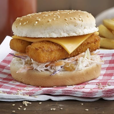 Amerikanisches Fischstäbchen Sandwich