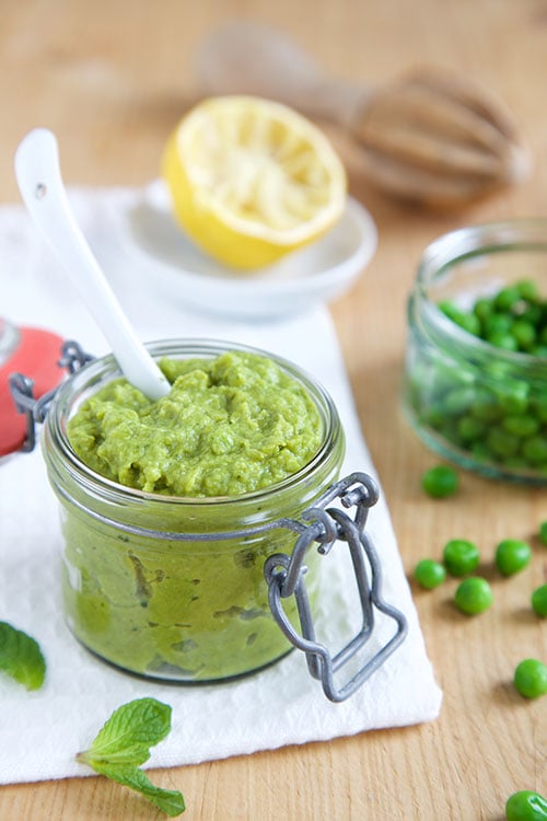 Gartenerbsen-Minz-Aufstrich