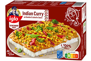 iglo Produktverpackung Schlemmer-Filet Rotes Curry