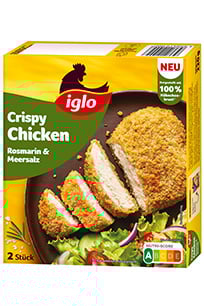 Produktverpackung Crispy Chicken Rosmarin & Meersalz