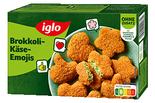 Brokkoli-Käse-Emojis Packshot