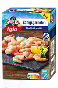 Packshot Königsgarnelen