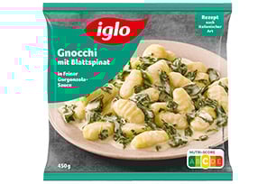 Gnocchi mit Blattspinat in Gorgonzola Sauce