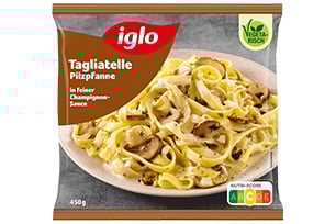 Packshot Tagfliatelle Pilzpfanne