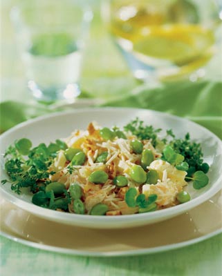 Apfel-Staudensellerie-Salat mit Sojabohnen