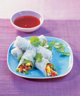 Chinesische Reispapier Röllchen