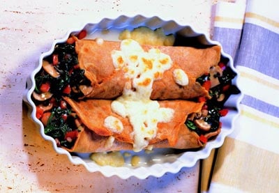 Crespelle mit Spinat