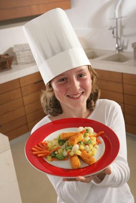 Lustige Kinderrezepte: Der Gemüsegockel