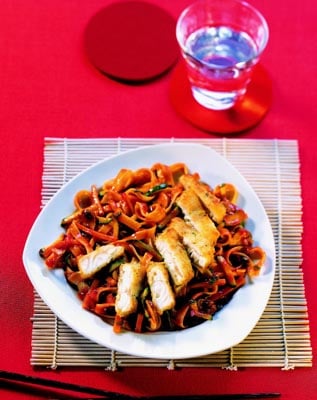 Filegro auf Nudelbett