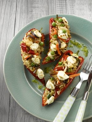 Gefüllte Paprikaschoten Asia