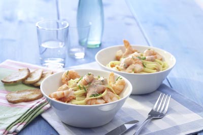 Linguine-Garnelen-Salat