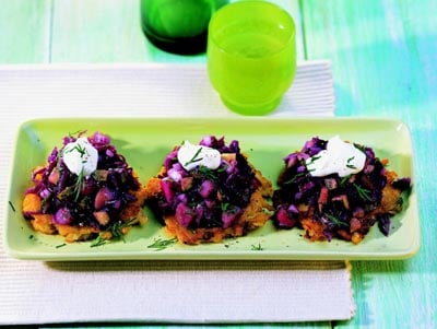 Matjestatar auf Kartoffelrösti