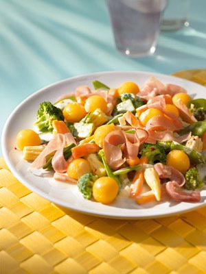 Melonen-Schinken-Pfanne