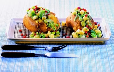 Ofenkartoffel mit Porree