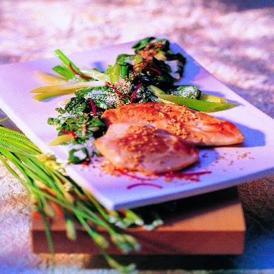 Putenfilet mit Asia Spinat