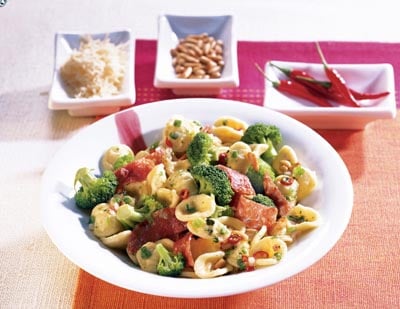 Scharfe Pasta mit Brokkoli