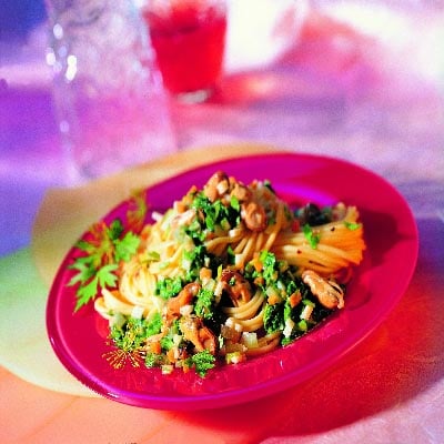 Spaghetti mit Muscheln