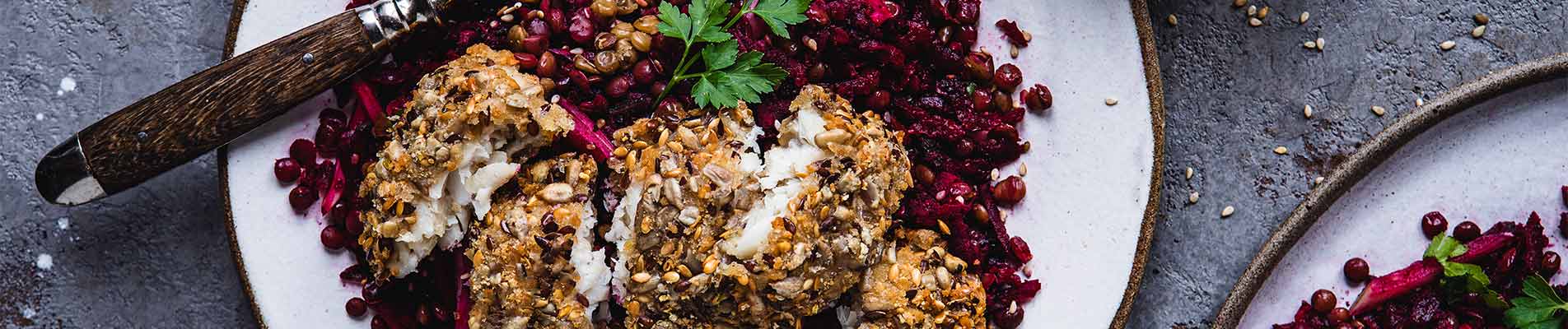 iglo Filegro Leinsamen auf Rote Beete Linsensalat