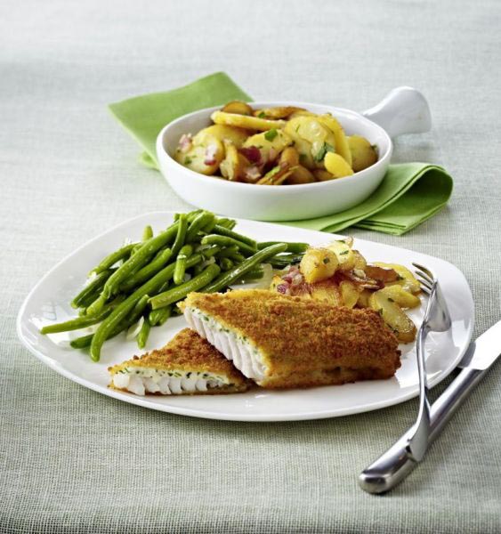 Knusperfilet mit Bratkartoffeln