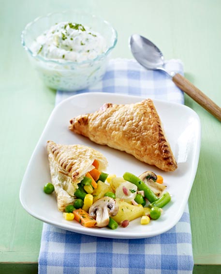 Gemüse Blätterteigtasche