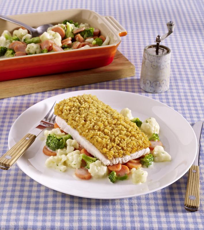 Schlemmer-Filet à la Bordelaise mit Rahmgemüse-Auflauf