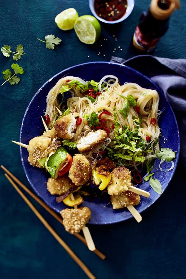  iglo asia knusperspiess auf glasnudelsalat neu