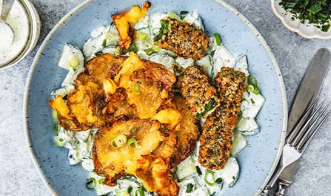 Crunchy Kartoffelsalat mit Blubb Sticks