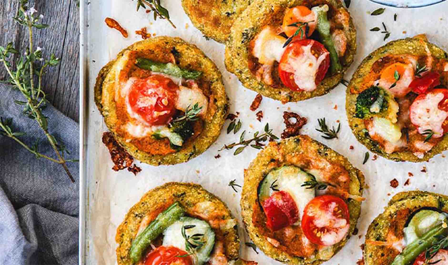 Zucchini-Käse Pizza-Happen