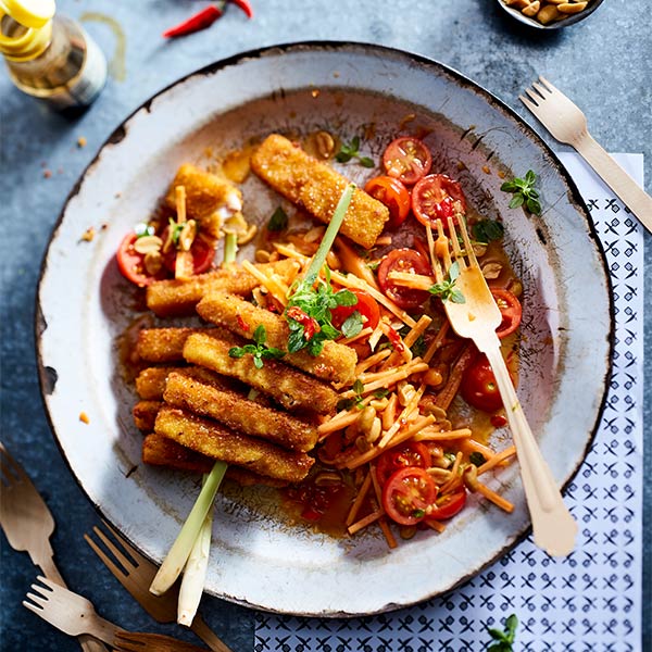 Zitronengras-Fischstäbchen