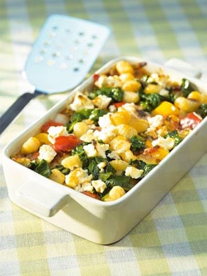 spinat schafskaese gratin