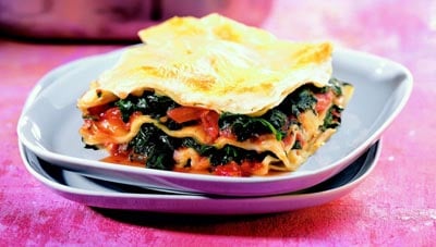 spinat tomaten lasagne