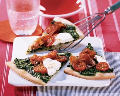 ziegenkaese pizza mit mini blubbs